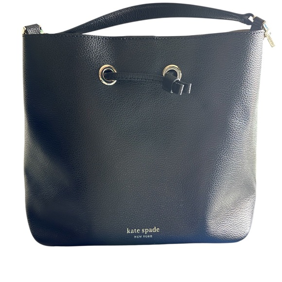 Kate Spade Black Leather Bucket Bag - Picture 1 of 8